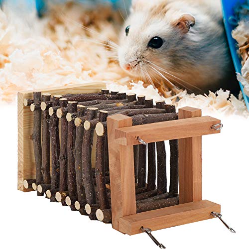 Madeira Hay Rack Rabbit Hay Feeder Rack Small Animals Hay Food Feeder Rack para Coelho de Animais de