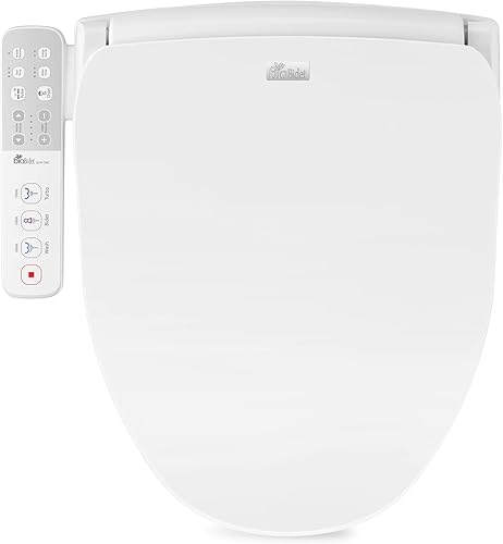 Bio Bidet by Bemis Slim One - Asiento de inodoro para bidé, redondo, color blanco