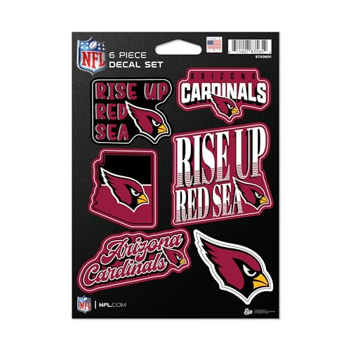 Rico Industries NFL Football Arizona Cardinals 6-Piece Decal Set