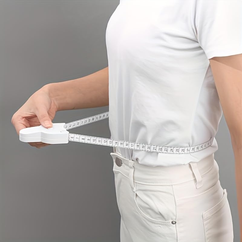 Cinta métrica automática de alta precisión para fitness, cinta métrica digital retráctil para cintura, caderas, muslos, abdomen y seguimiento de pérdida de peso, fácil de usar por una sola persona