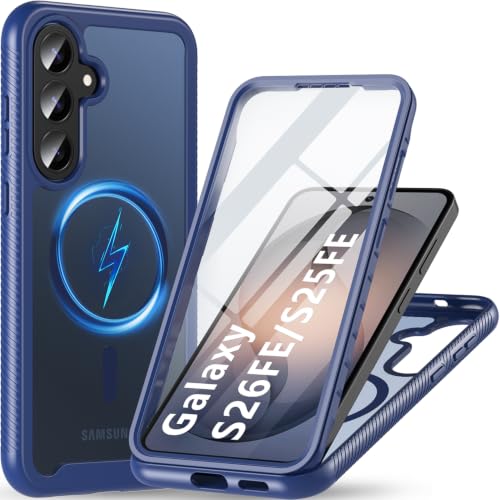 Hensinple 360° Full-Body Case for Samsung Galaxy S26 FE Case Magnetic, Blue