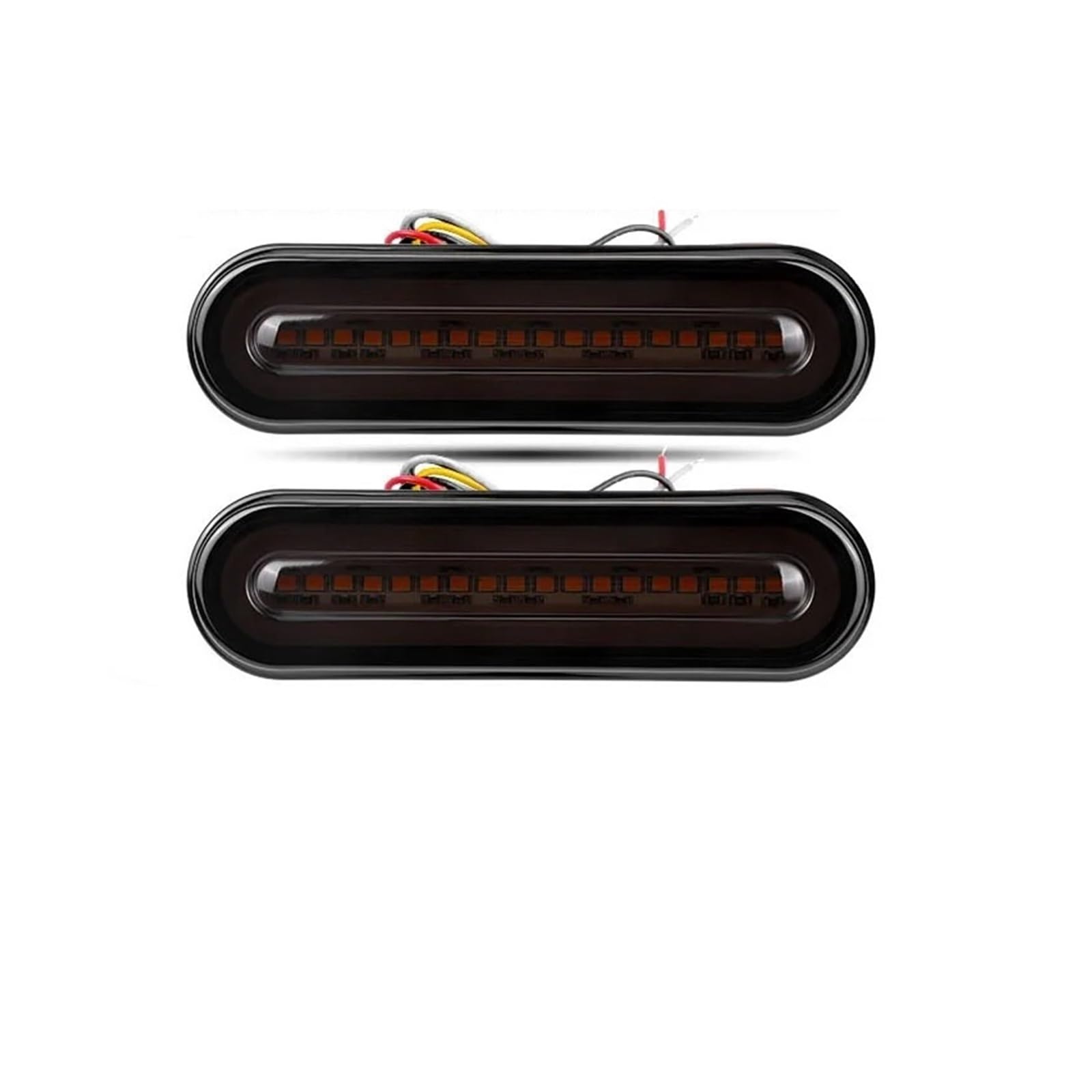Pilotos Traseros coche Luz LED Trasera Freno Para Coche, Camión Y Remolque, Luces Secuenciales Rojas, DRL 3 En 1, 12 V 24(2pcs 55LEDS Upgrade)