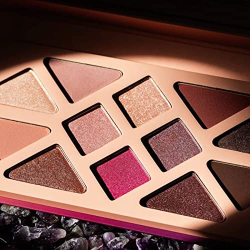 Athr Beauty Manifest Crystal Eyeshadow Palette - 12 Shades Makeup Long Lasting Blendable Highly Pigmented Long Lasting Pink, Purple Shiny Shimmer Metallic Eye Shadow Cosmetics Gift Kit #TOP2
