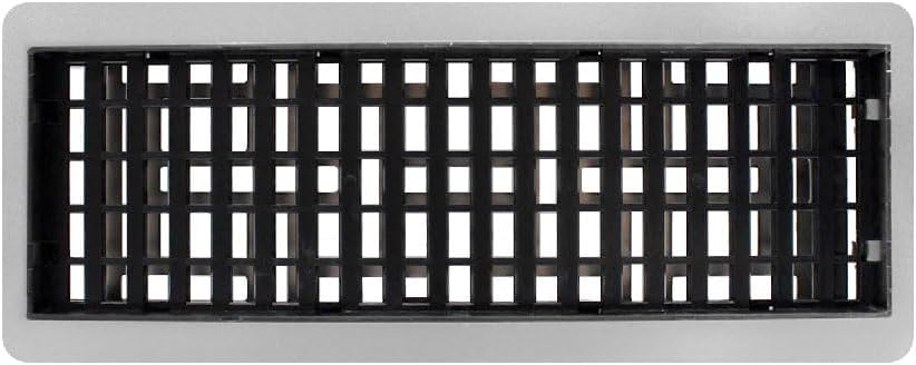 Decor Grates LAJH412-NKL Low Profile Grates, 4X12, Oriental, Brushed Nickel