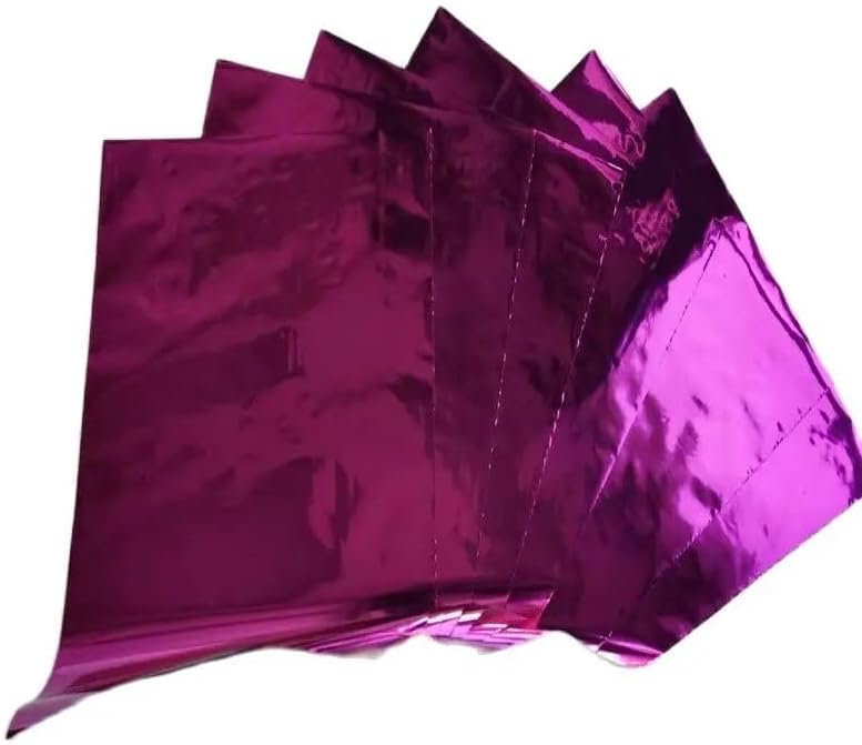 A4 50PCS Rose Red Metallic Colors Film Stamping Laser Printer Use Toner Activated Foil Paper Sheet - (Color: red)
