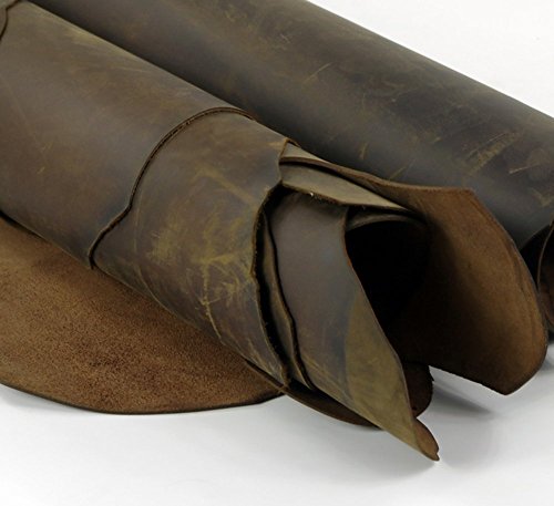 Cowhide Leather Piece For Tooling Crafting Hobby Workshop Medium Weight (About 2.0 Mm) Dark Brown Pre-Cut (8.7"X14.2") #TOP6