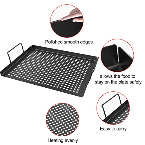 image for Coisien Grill Basket, Nonstick Grilling Pan, Grill Topper with Holes &