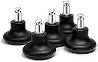 Vista 1 de Bell Glides - Ruedas giratorias de repuesto para silla de oficina o taburete para ruedas fijas estacionarias, se desliza de campana de perfil bajo
