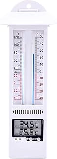 KSTC Max-Min Thermometer Analog & Digital | Wide Digital Display for Room | Wall Hanging Temperature Meter with Hook | Hig Price In India