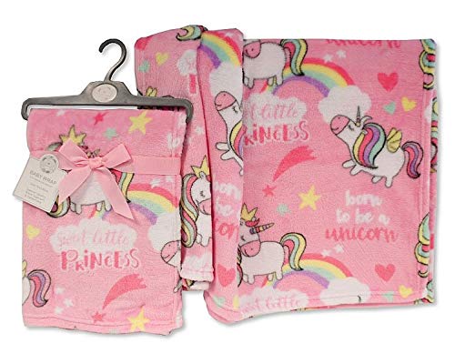 Snuggle Baby Tres Belle Douce - Manta para bebé (75 x 100 cm), diseño de unicornio, color rosa