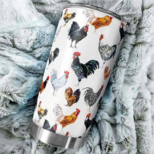 Solmagi Chicken Animal Stainless Steel Tumbler Vacuum Insulated Travel Mug With Lid Coffee Mug Water Bottle For Home Office Travel Party 20Oz #TOP3