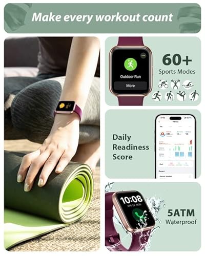 Smart Watch for Men Women (Answer/Make Call), Alexa Built-in, 1.8" Touch Screen Fitness Watch with SpO2 Heart Rate Sleep Monitor, 100 Sport, IP68 Waterproof Step Counter Smartwatch for iPhone Android - Image 3