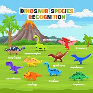 IPOURUP Dinosaur Toys for Kids 3-5: Wooden Stacking Montessori Toys for 3-7 Year Old Balance Competition Game for Family Ideal Easter and Birthday Gifts for Kids (Classic Version) - immagine 4