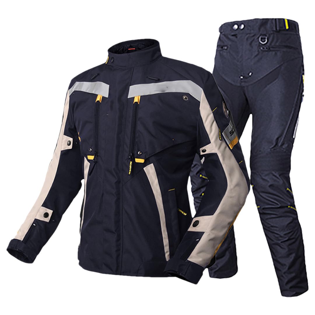 Motorcycle Jacket Mens Motocross Riding Suit Moto Protective Jacket 4 Seasons Drop Suit