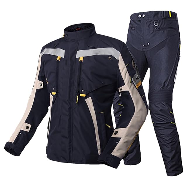 Motorcycle Jacket Mens Motocross Riding Suit Moto Protective Jacket 4 Seasons Drop Suit