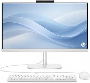 HP All-in-One Desktop Computer, 16GB DDR5 RAM, Intel Quad-Core, 128GB SSD, WiFi 6, Keyboard & Mouse, Windows 11