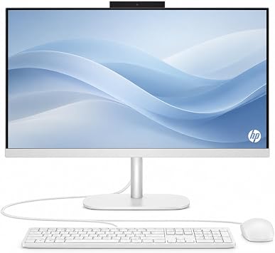 HP All-in-OneDesktop Computer, 16GB DDR5 RAM, Intel Quad-Cores, 128GB SSD, WiFi6, Keyboard & Mouse, Windows 11