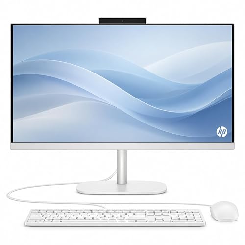 HP All-in-OneDesktop Computer, 16GB DDR5 RAM, Intel Quad-Cores, 128GB SSD, WiFi6, Keyboard & Mouse, Windows 11
