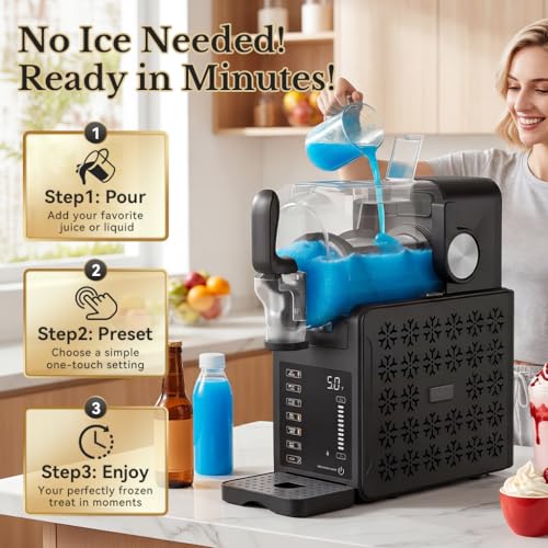 Image of QIDO 84oz Slushie Machine for Home, Frozen Drink Maker,No Ice Needed | 6 Presets, Digital Temp Control, Quiet & Self-Cleaning,Ideal for Margaritas, Smoothies, Bars, and Cafes