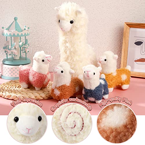 Civaner Llama Plush Set - 11" & 4.7" Stuffed Animals, Cute Alpaca Soft Pillow Dolls, Ideal For Birthdays, Anniversaries, Home Decor #TOP1