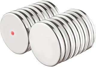16-Pack Neodymium Office Disc Magnets – 1.26" x 1/8" | Permanent Object for DIY, Crafts, Industrial, and Home Use