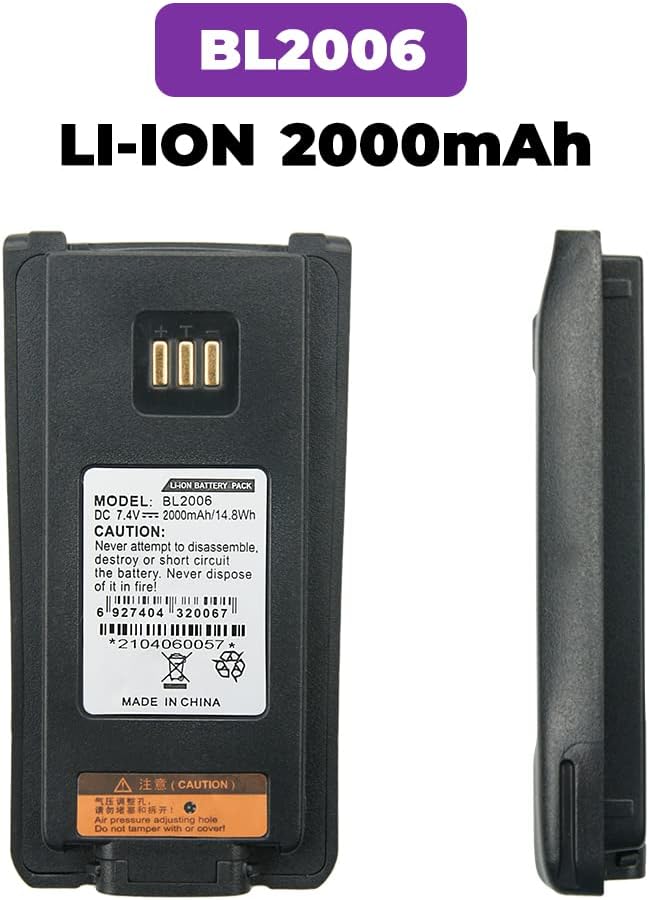 BL2008 BL2503 BL2006 HYT Battery 2000mAh Replacement Battery for HYTERA DMR PD-702 PD506 PD606 PD700 PD780 PD782 Portable Two Way Radio Battery(10 Pack) : Electronics
