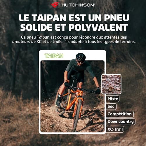 HUTCHINSON - TAIPAN XC - Pneu VTT - Pour Tout Terrain - Légèreté Et Accroche - Tringles Souples - Noir - Tubeless Ready 29 x 2,10 Pouces – vue 4