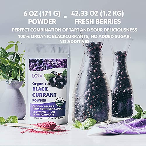 Bundle – 2 Items: Loov Organic Wild Blueberry Powder And Organic Blackcurrant Powder #TOP4