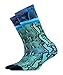 Produktbild BURLINGTON Damen Socken Snaky Print - Baumwollmischung, 1 Paar, Blau (Deep Blue 6046), Größe: 36-41