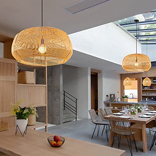 Fine Asianliving Lampada a Sospensione in Bambù