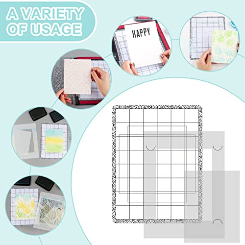 3Pcs/Set Stick And Stamp Mat And Fixed Stamp Blending Template Multi Use Low Tack Mat For Diy Projects Paper Card Scrapbooking To Hold Project In Placeholding Stencil In Place While Ink Blending Fixed #TOP2
