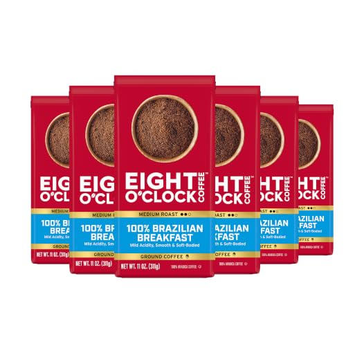 Eight O'Clock Coffee 100% Brazilian Breakfast Ground Coffee