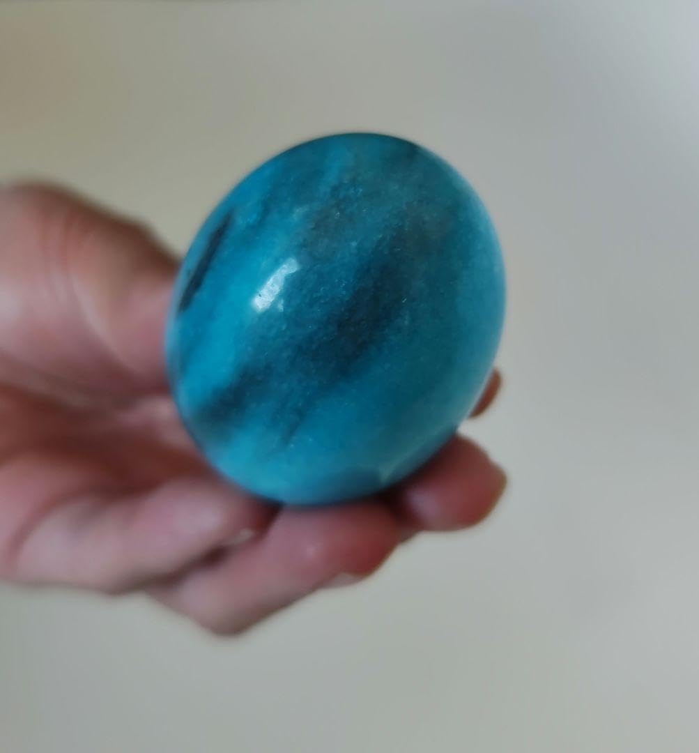 Amazon.co.jp: 特大トルコ石 ターコイズ 卵型 原石 165g : ファッション