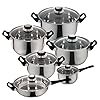 Priminute Monterrey Stainless Steel 12 pieces Cookware Set #1