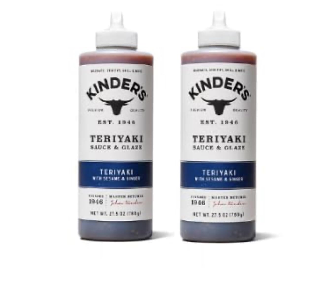 Kinders Teriyaki Marinade Sauce, 27.5 fl oz, 2-Pack