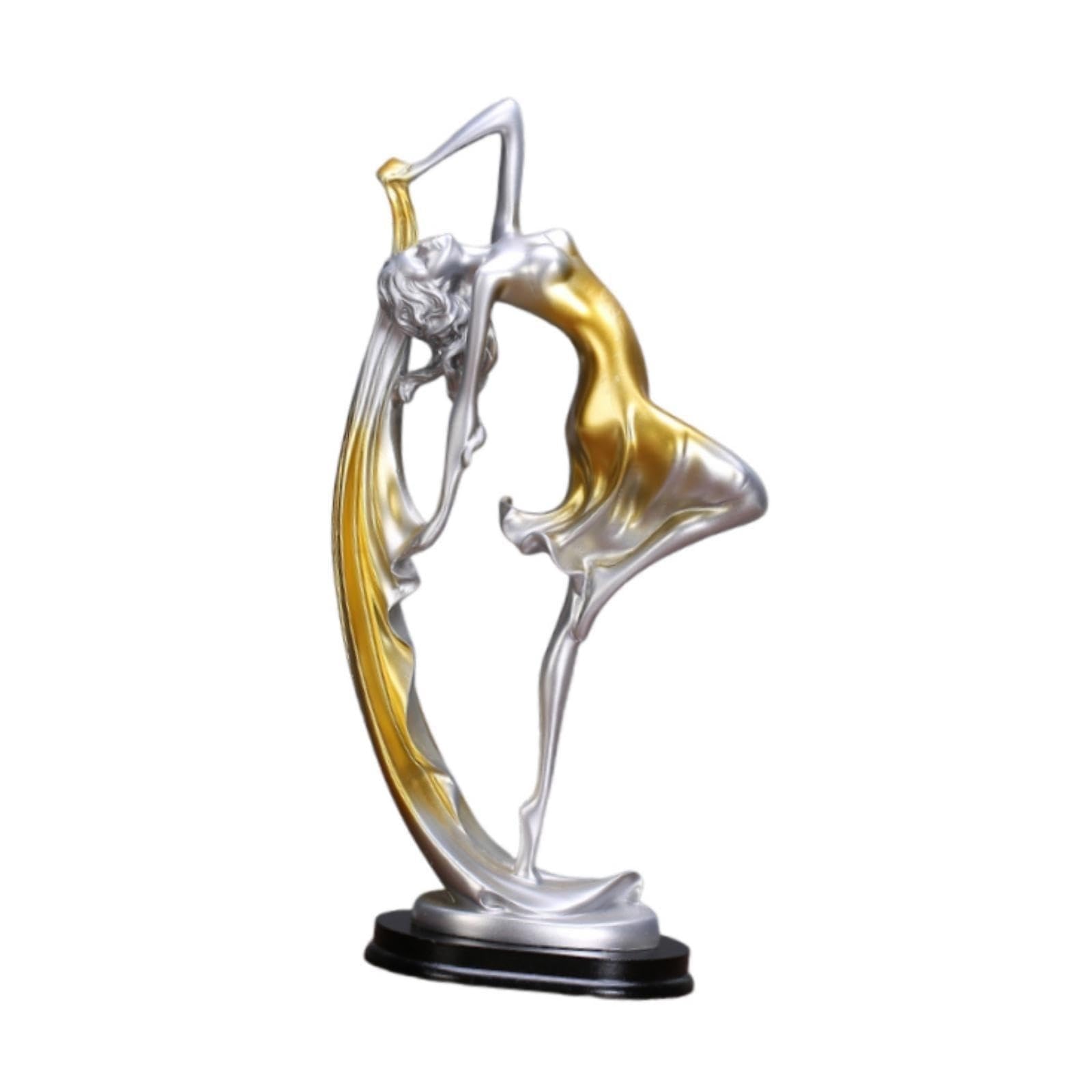 YUZDNM Desktop Art Statue Sculpture - Girls Sculpture Ornament Ballet Dancing Girl Statues, Dancer Sculpture For Tabletop Cabinet Decor(Blue)