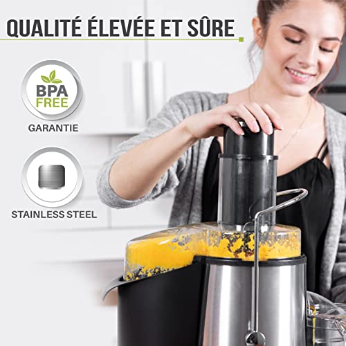 Twinzee Centrifugeuse Extracteur de Jus 850W, Large Bouche (75 mm) - Centrifugeuse Fruits et Legumes, Pieds Anti-Dérapants – Image 6