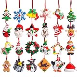 Unomor Kids Advent Calendar 2020 Christmas Countdown Calendar Christmas Advent Calendar with Christmas Ornaments for Christmas Tree Decorations 24 Pieces Soft Clay Made