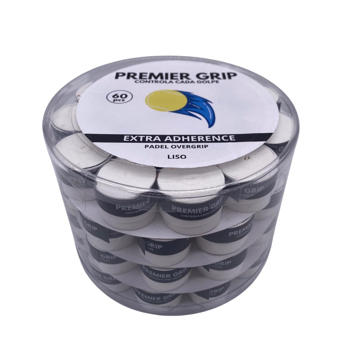 Grip Padel | Grip liscio bianco | Overgrip Padel | pacchetti 6/12/60 unità | Grip Racchetta | Massimo assorbimento del sudore | Nastro antiscivolo | Accessori Padel