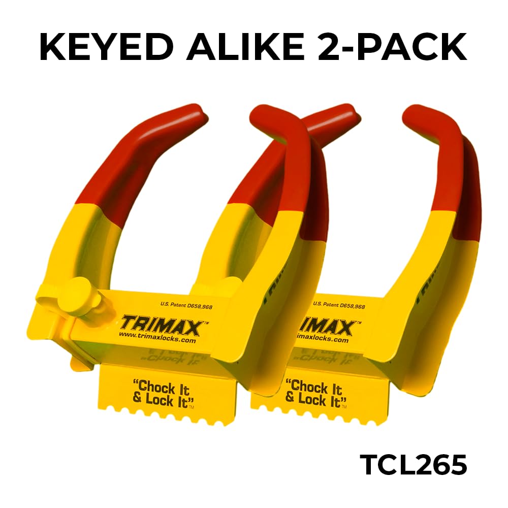 Trimax TCL265 kleines, gleichschließendes Radkeilschloss (2 Stück)