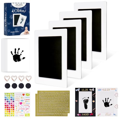 Image of Tubuui Inkless Baby Hand and Footprint Kit,Clean Touch Ink Pad for Baby Footprint Kit,No Mess Dog Paw Print Kit,DIY Footprint Ink for Baby Keepsake Gifts for Boys and Girls
