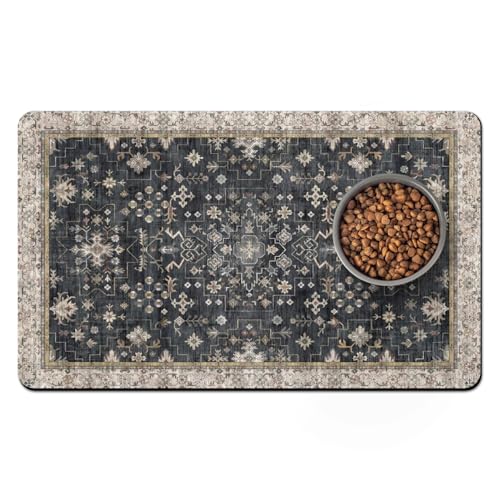 Pet Food Mats for Floor Absorbent Dog Mat for Food and Water Dispenser Mat Dog Food Mat Quick Dry Cat Food Mat Pet Supplies