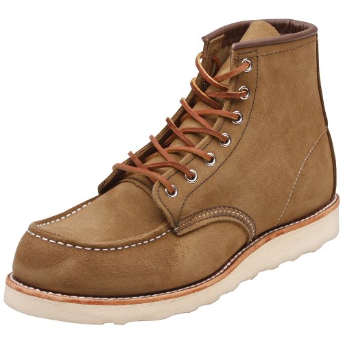 Red Wing Heritage Men's Classic Work 6-Inch Moc Toe Boot - Suede,Olive Mohave,10 D US
