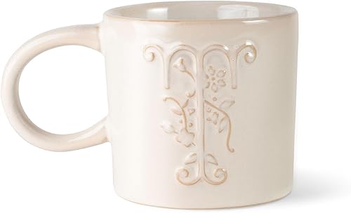 Vista 16 de FRINGE STUDIO Floral C Taza de cerámica, 14 fl oz, Crema (428034)