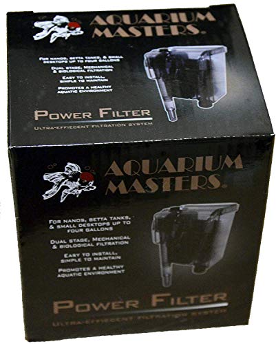 Nano Filter for Aquarium, Betta Tank, Small Desktop, Fresh Water & Saltwater Aquariums, and Terrariums Up to Four Gallons in Size - Power Filter