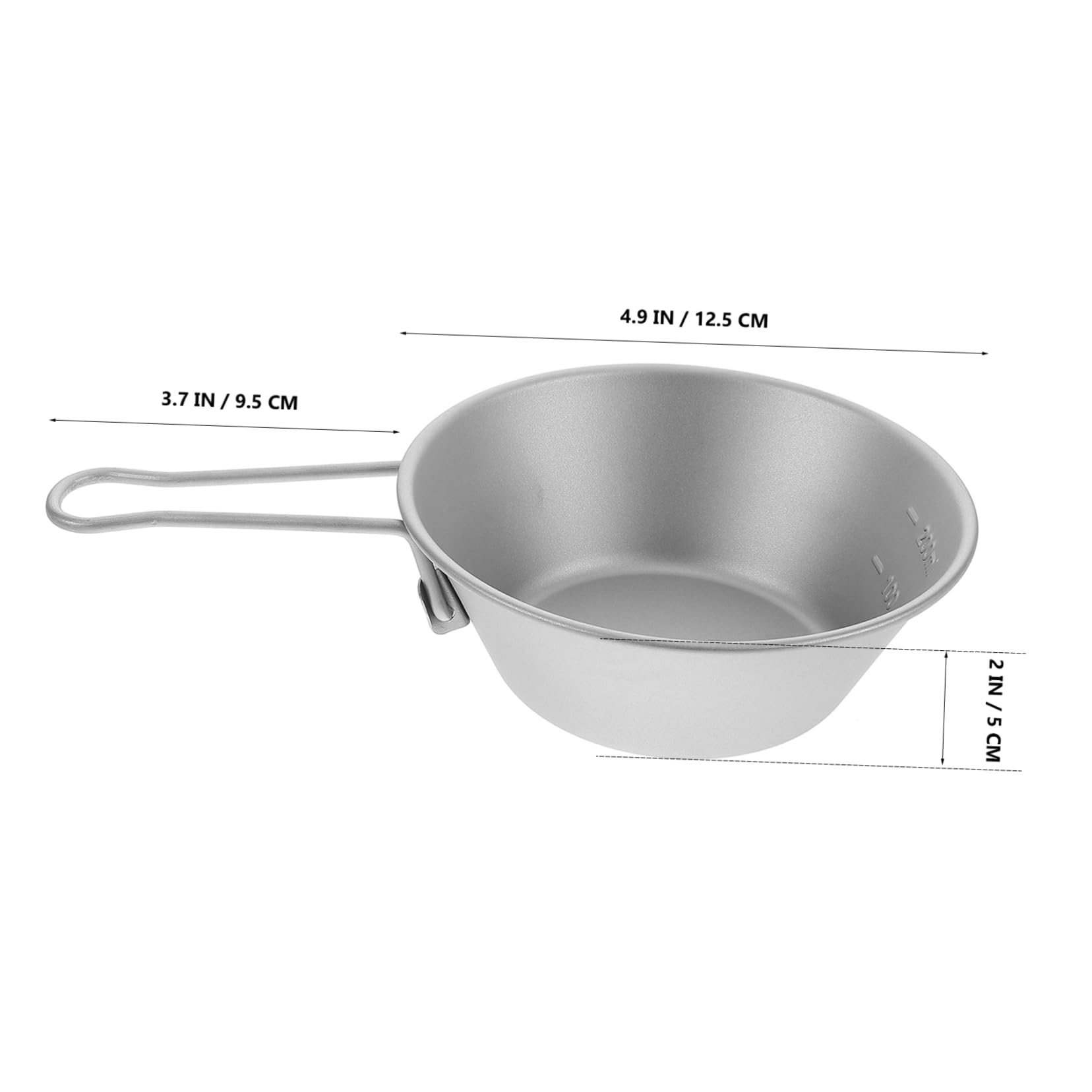 STOBAZA Multi-portable Camping Bowl Titanium Makgeolli Bowl for Outdoor Activities Hiking Picnic and Camping