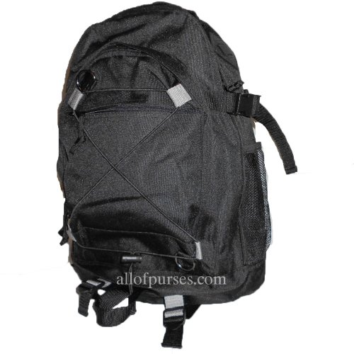 Mochila deportiva negra tipo riñonera LOEM miniatura 1