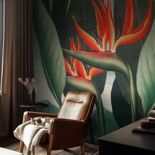 Papier peint intissé fleurs exotiques mural grand format