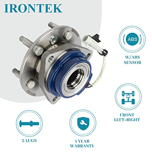 Irontek 513121 Front Wheel Hub Bearing Assembly For For Buick Cadillac Chevy Pontiac Oldsmobile, Chevy Impala/Venture/Monte Carlo, For Buick Century/Rendezvous/Terraza, For Cadillac Deville/Dts W/Abs #TOP2