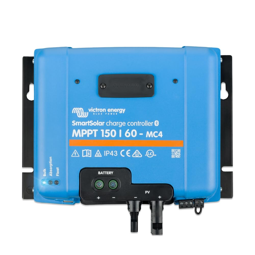Victron Energy SmartSolar MPPT MC4 150V 60 amp 12/24/36/48-Volt Regolatore di carica solare (Bluetooth)